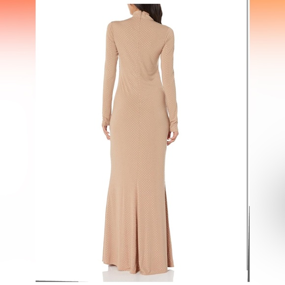 Show me your Mumu embellished maxi nude gown custom thumbholes small Modest - Picture 2 of 5